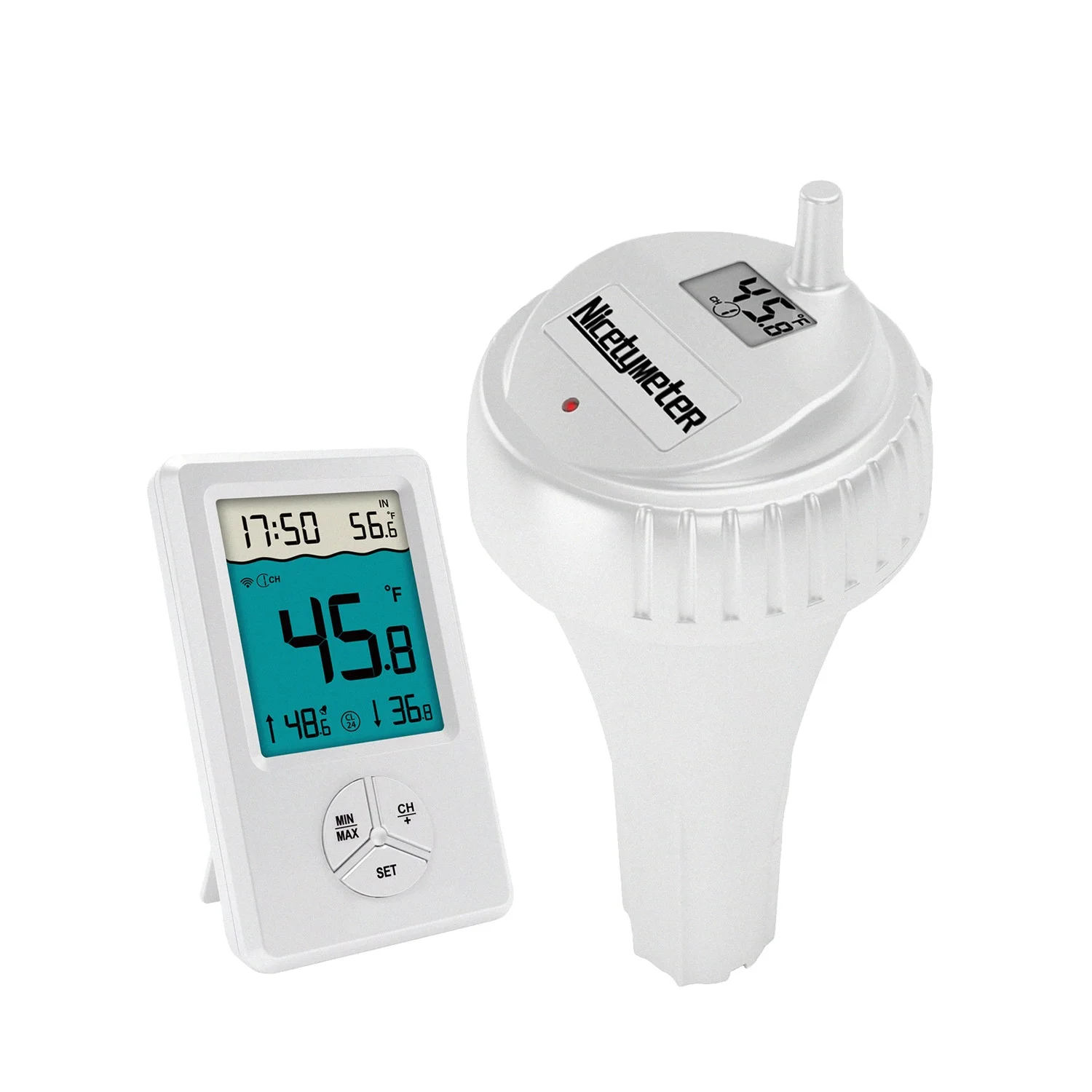 0410 Wireless Floating Pool Thermometer Indoor Outdoor Digital Temperature Monitor Swimming Pool SPA Hot Tubs Ponds
0410 Wireless Floating Pool Thermometer Indoor Outdoor Digital Temperature Monitor Swimming Pool SPA Hot Tubs Ponds