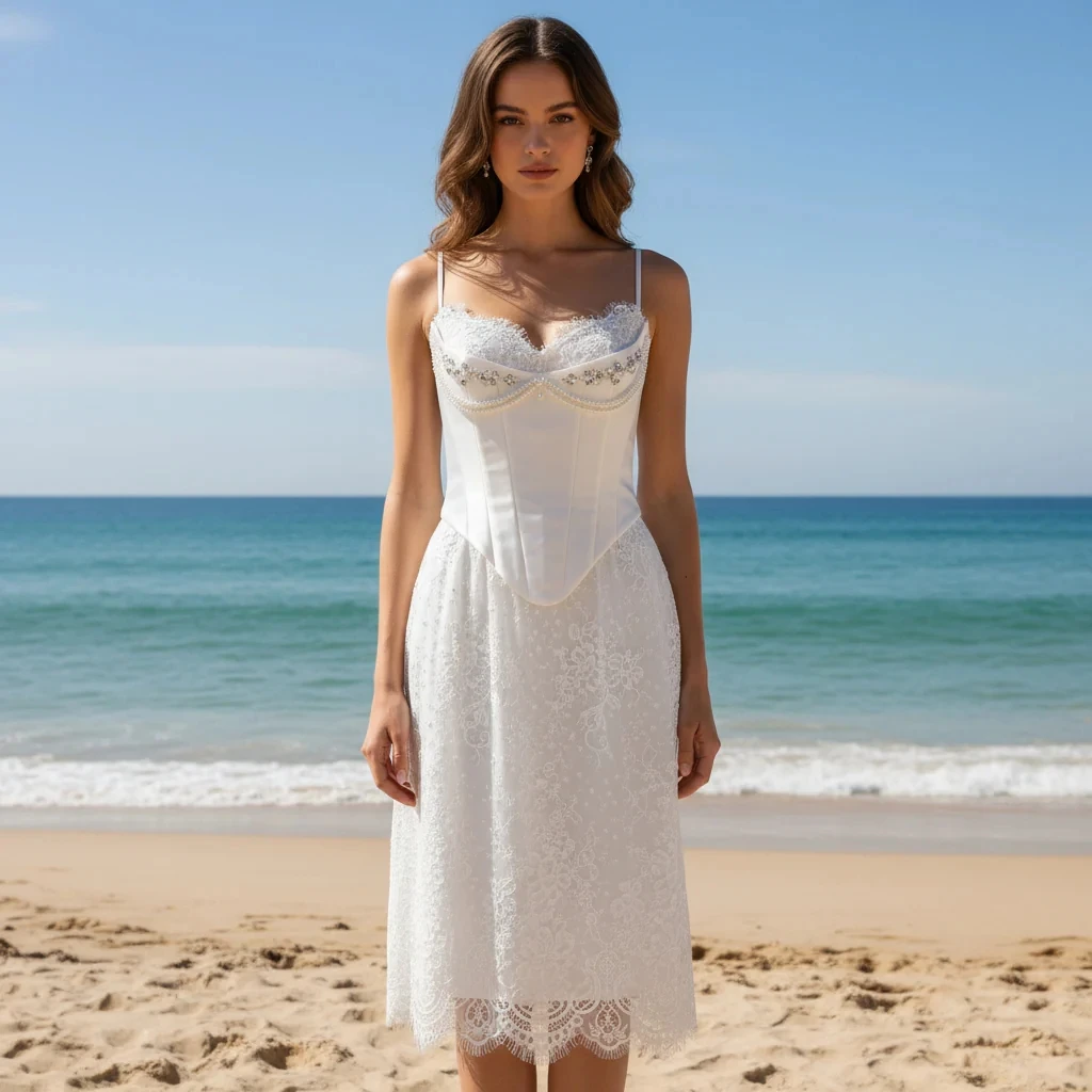 Атласный свадебный наряд Rosymae с корсетом и юбкой, винтажное свадебное платье из двух частей со стразами и жемчугом, длина чая
Атласный свадебный наряд Rosymae с корсетом и юбкой, винтажное свадебное платье из двух частей со стразами и жемчугом, длина чая