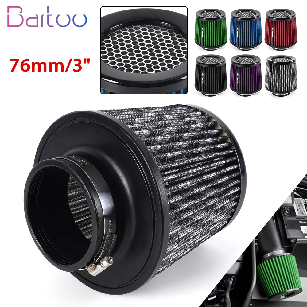 76mm/3Inch Upgrade Universal High Flow Air Intake Filter Replacement Cone Air Filters Quality Dry Air Filter OFI105
76mm/3Inch Upgrade Universal High Flow Air Intake Filter Replacement Cone Air Filters Quality Dry Air Filter OFI105