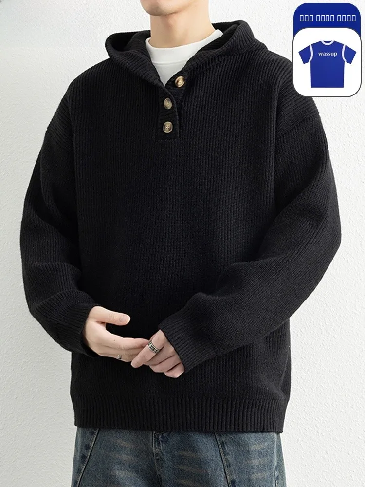 Модный мужской вязаный свитшот с капюшоном Wassup Dozen, простой лонгслив для пар, верхняя одежда для осеннего сезона
Модный мужской вязаный свитшот с капюшоном Wassup Dozen, простой лонгслив для пар, верхняя одежда для осеннего сезона