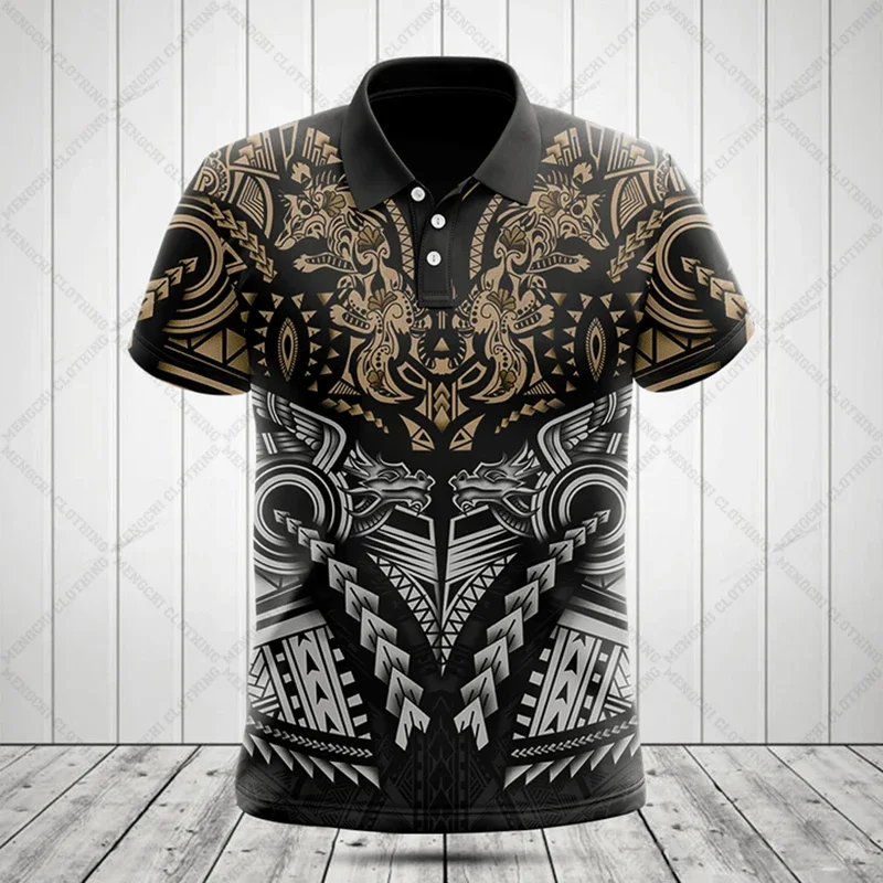 Polynesia Wolf Tattoo Customized Polo Shirts Summer Casual Streetwear Men's Fashion Loose Jersey Plus Size Sportswear
Polynesia Wolf Tattoo Customized Polo Shirts Summer Casual Streetwear Men's Fashion Loose Jersey Plus Size Sportswear