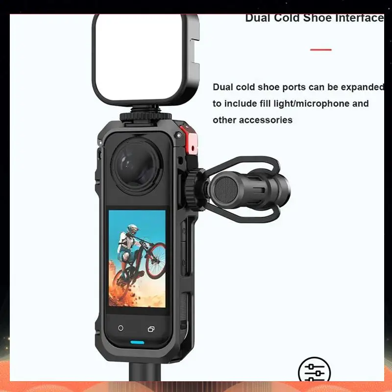 Cage Protective Case For Insta360 X5,Metal Frame Expansion Adapter Mount With Lens Cover Camera Accessory-TCE
Cage Protective Case For Insta360 X5,Metal Frame Expansion Adapter Mount With Lens Cover Camera Accessory-TCE