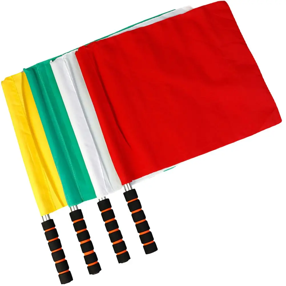 4pcs Referee Flags Lightweight Durable Stainless Steel Rods Sponge Handle Signal Flags Match Soccer Hand Waving Team
4pcs Referee Flags Lightweight Durable Stainless Steel Rods Sponge Handle Signal Flags Match Soccer Hand Waving Team