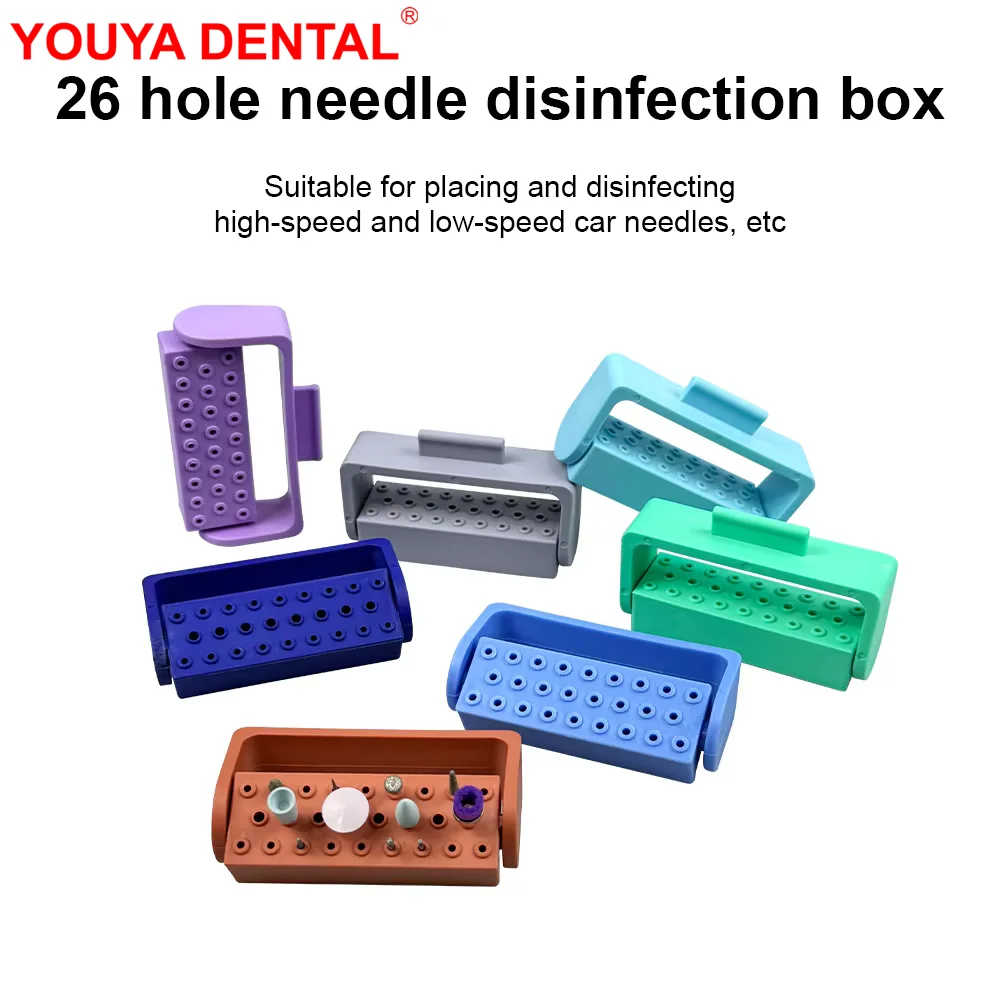 26 Holes Autoclavable Plastic Dental Bur Holder For High/Low Speed Burs Endo Files Hand Rack Drill Stand Block Disinfection Box
26 Holes Autoclavable Plastic Dental Bur Holder For High/Low Speed Burs Endo Files Hand Rack Drill Stand Block Disinfection Box