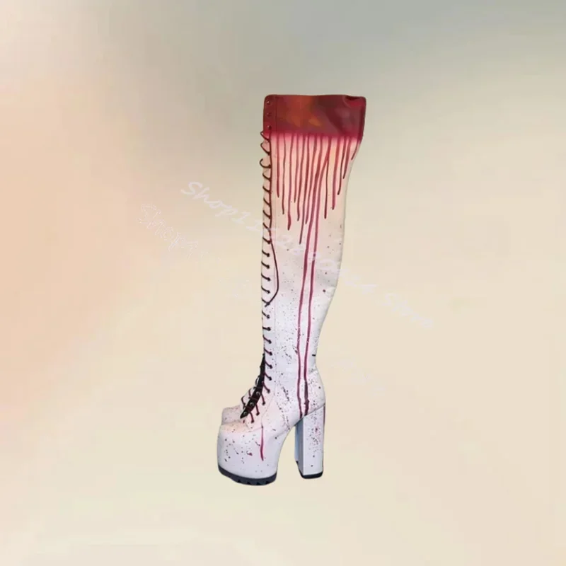 Graffiti Print Round Toe Cross Tied Platform Boots Side Zipper Women Shoes Chunky High Heel Party Feast 2024 Zapatos Para Mujere
Graffiti Print Round Toe Cross Tied Platform Boots Side Zipper Women Shoes Chunky High Heel Party Feast 2024 Zapatos Para Mujere