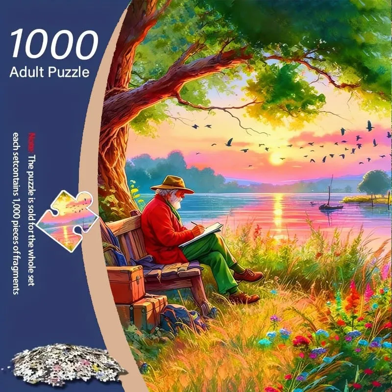 1000pcs Elderly Man Sunset Lake Puzzle | Premium Cardboard, Portable, Stress-Relieving Fun for Adults & Families, Ideal for Ne
1000pcs Elderly Man Sunset Lake Puzzle | Premium Cardboard, Portable, Stress-Relieving Fun for Adults & Families, Ideal for Ne