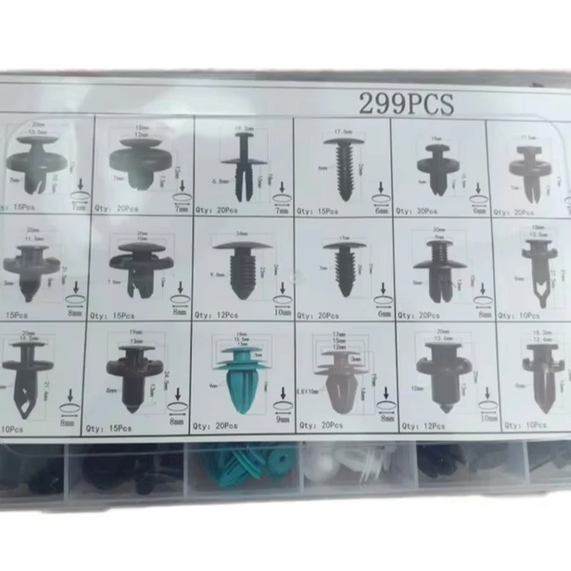 TBTOOLS 299PCS Car Auto Plastic Clips Kit Clips Rivets Fasteners Push Retainer Kit Trim Pin Rivet Body Interior Assortment TB279
TBTOOLS 299PCS Car Auto Plastic Clips Kit Clips Rivets Fasteners Push Retainer Kit Trim Pin Rivet Body Interior Assortment TB279