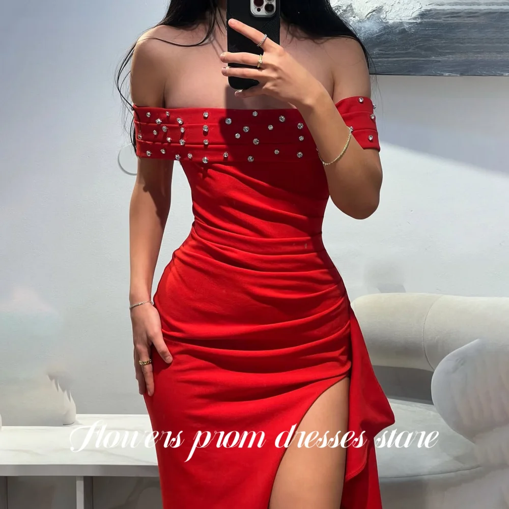 Flowers Red Party Dresses Off the Shoulder Evening Dress Layers Gala Celebrity Dress for Women فساتين مناسبة رسمية Customized
Flowers Red Party Dresses Off the Shoulder Evening Dress Layers Gala Celebrity Dress for Women فساتين مناسبة رسمية Customized