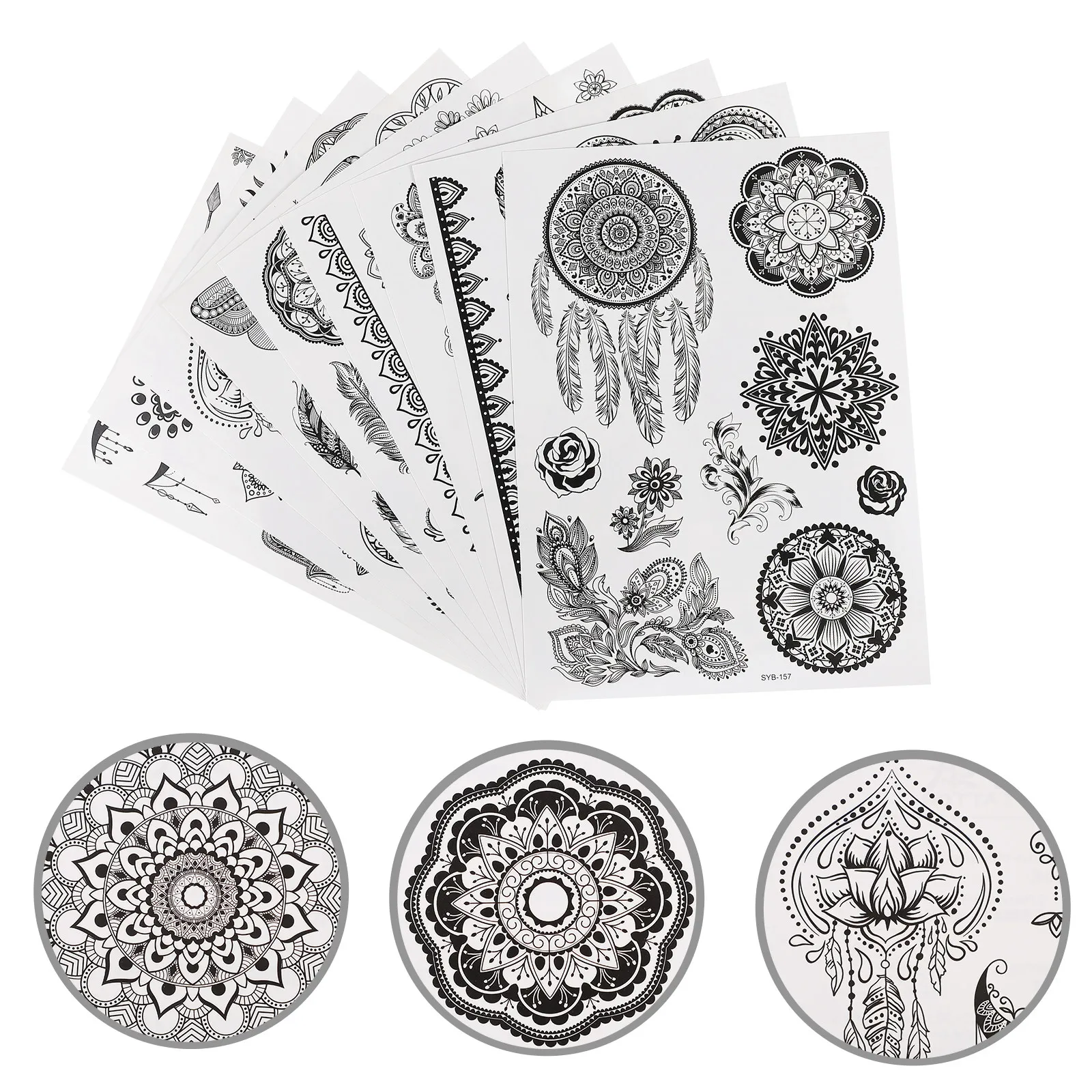 9 Pcs Flower Pattern Tattooing Sticker Durable Vintage Decor Body Tattoos Mandala Waterproof Stickers
9 Pcs Flower Pattern Tattooing Sticker Durable Vintage Decor Body Tattoos Mandala Waterproof Stickers