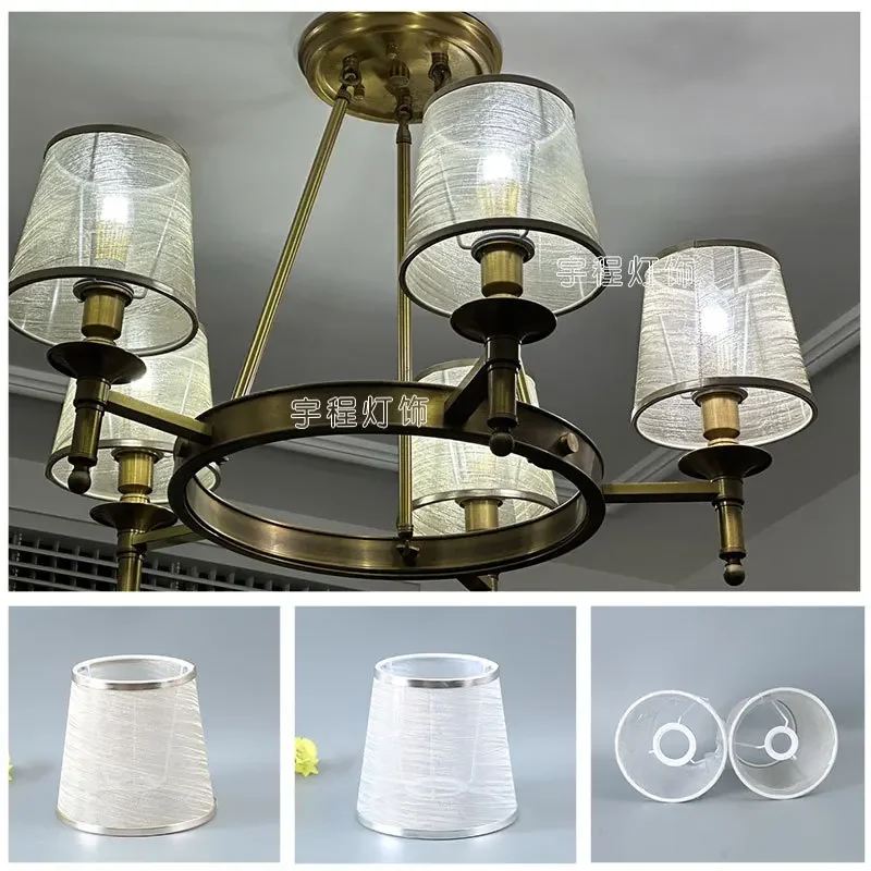 Transparent and bright French and European style E14 E27 living room chandelier wall lamp small table lampshade shell DIY
Transparent and bright French and European style E14 E27 living room chandelier wall lamp small table lampshade shell DIY