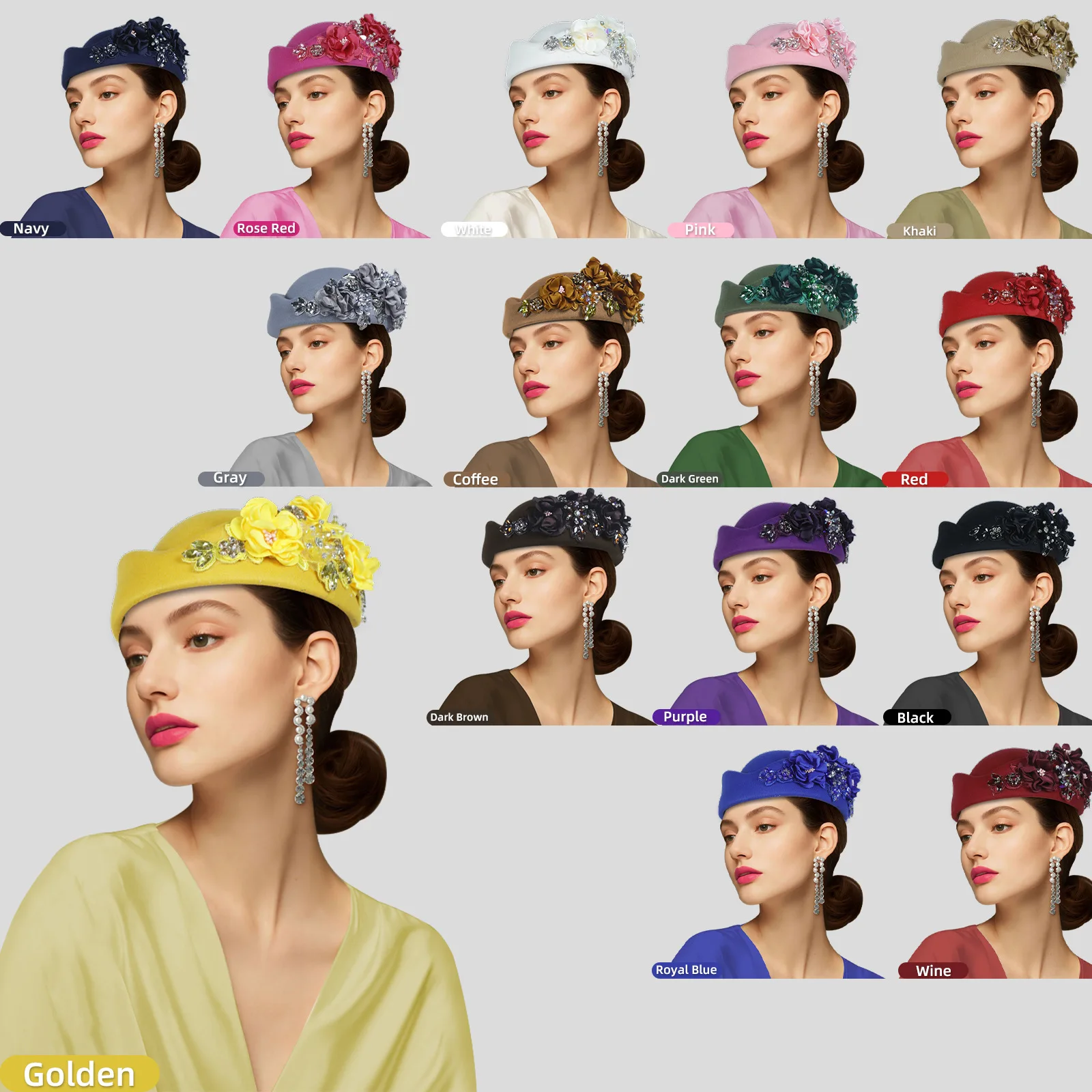 Church Derby Fascinator With Flower Ladies Soft Beret Caps For party Airline Stewardess Hat Vintage Felt Turban Hat For Women
Church Derby Fascinator With Flower Ladies Soft Beret Caps For party Airline Stewardess Hat Vintage Felt Turban Hat For Women