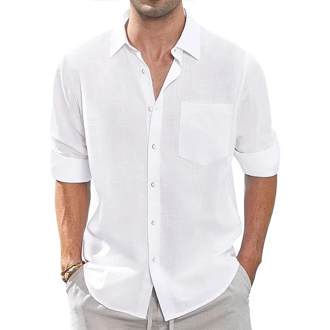 New Men's Solid Color Long Sleeved Button Up Shirt
New Men's Solid Color Long Sleeved Button Up Shirt