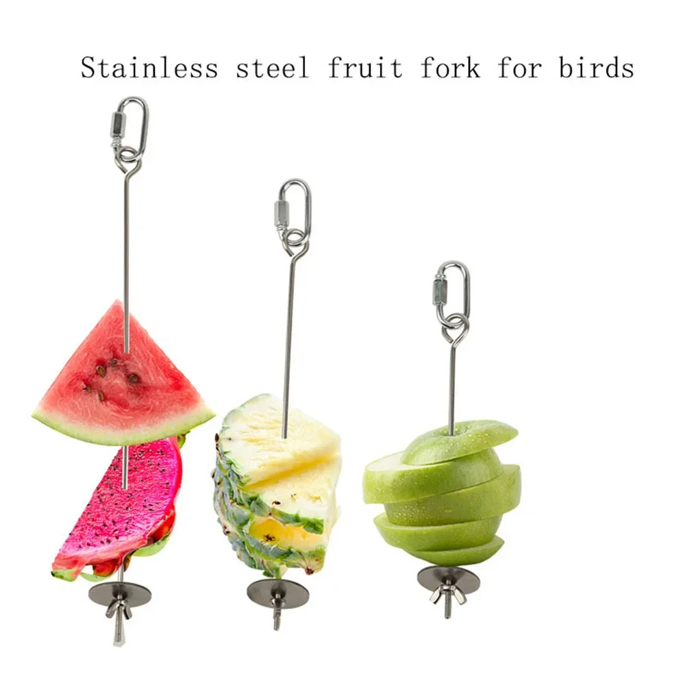 Bird Food Holder Support Stainless Steel Parrot Fruit Vegetable Feeder Stick Spear Meat Skewer Foraging Toys
Bird Food Holder Support Stainless Steel Parrot Fruit Vegetable Feeder Stick Spear Meat Skewer Foraging Toys