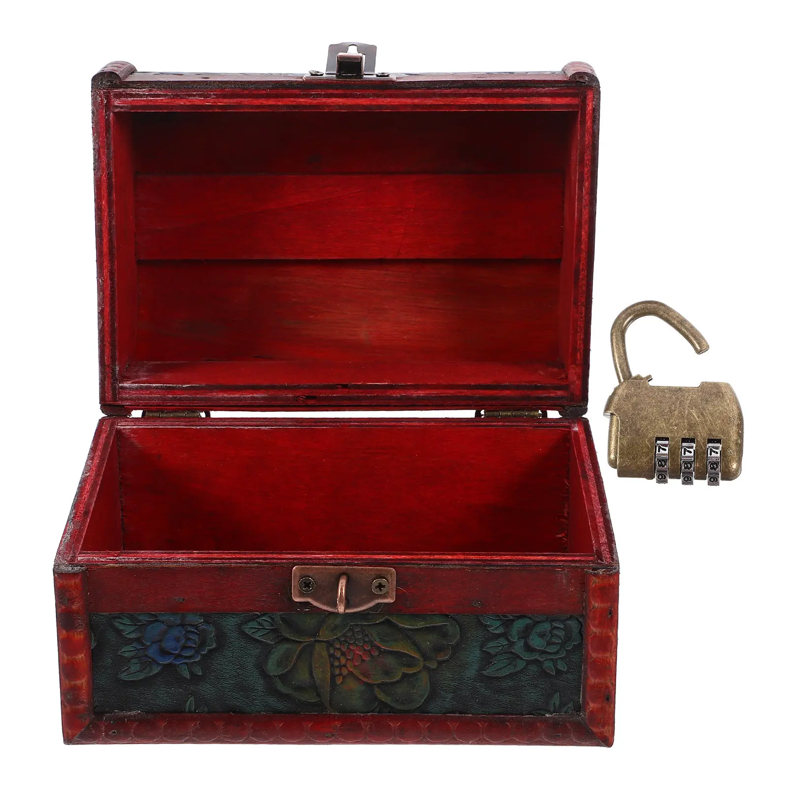 Vintage Wooden Pirate Treasure Chest Jewelry Box Password Lock Retro Style Compact Keepsake Storage Case for Rings Earrings
Vintage Wooden Pirate Treasure Chest Jewelry Box Password Lock Retro Style Compact Keepsake Storage Case for Rings Earrings