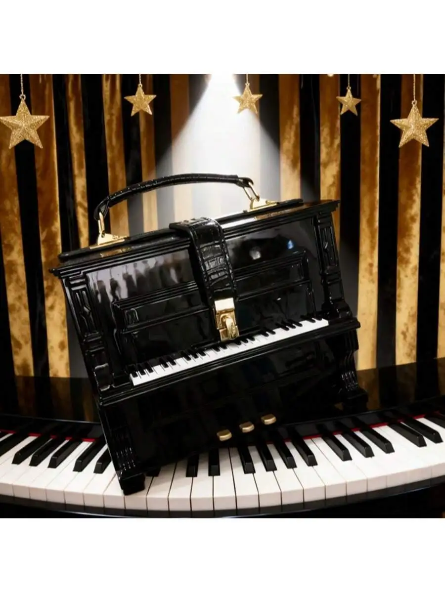 Piano Shaped Handbag For Women, Luxury Evening Clutch Bag With Keyboard Design
Piano Shaped Handbag For Women, Luxury Evening Clutch Bag With Keyboard Design