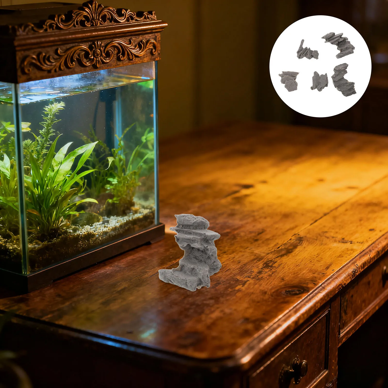 5Pcs Fish Tank Landscape Decorations Natural-Looking Stone Path Mini Aquarium Decor Resin Craft for Small Fish Tank Landscaping
5Pcs Fish Tank Landscape Decorations Natural-Looking Stone Path Mini Aquarium Decor Resin Craft for Small Fish Tank Landscaping