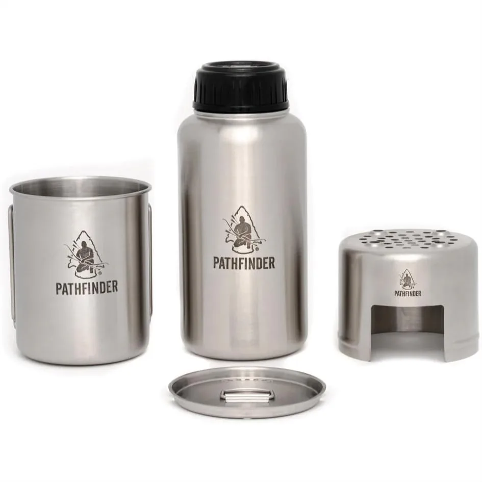 Stainless Steel 32oz Water Bottle, Cup with Bat Wing Handles, Stove Set for Camping
Stainless Steel 32oz Water Bottle, Cup with Bat Wing Handles, Stove Set for Camping