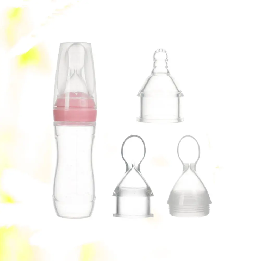 3Pcs Silicone Spoon Head Nursing Bottles Pink Natural Shape Baby Feeding Bottles Infant Feeder Portable Travel
3Pcs Silicone Spoon Head Nursing Bottles Pink Natural Shape Baby Feeding Bottles Infant Feeder Portable Travel