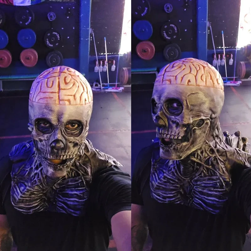 Halloween Horror Skeleton Mask Scary Brain Skull Latex Disguise Headgear Spooky Ghost Mask Terror Masquerade Party Cosplay Props
Halloween Horror Skeleton Mask Scary Brain Skull Latex Disguise Headgear Spooky Ghost Mask Terror Masquerade Party Cosplay Props