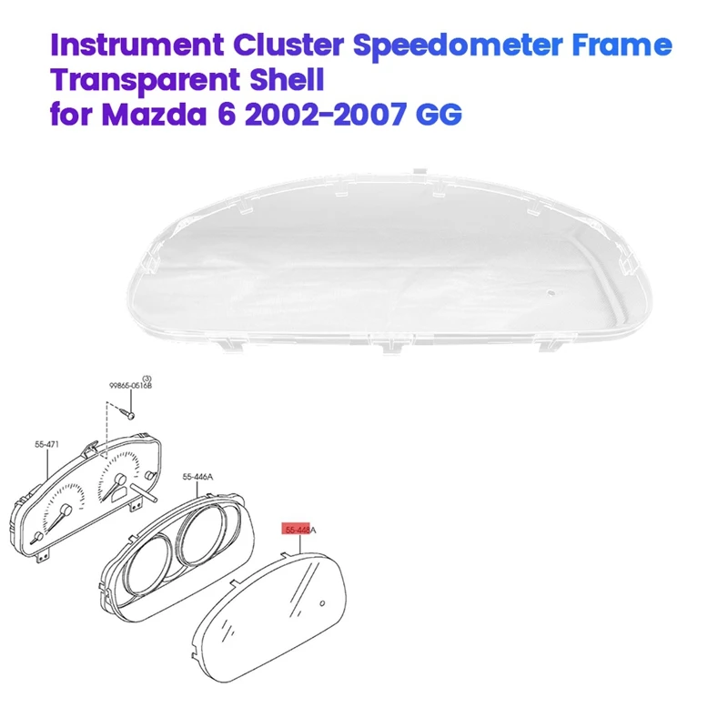 Car Instrument Cluster Speedometer Frame Cover For Mazda 6 2002-2007 GG GJ6A55447 GJ6A-55-447 Gauges Transparent Shell
Car Instrument Cluster Speedometer Frame Cover For Mazda 6 2002-2007 GG GJ6A55447 GJ6A-55-447 Gauges Transparent Shell