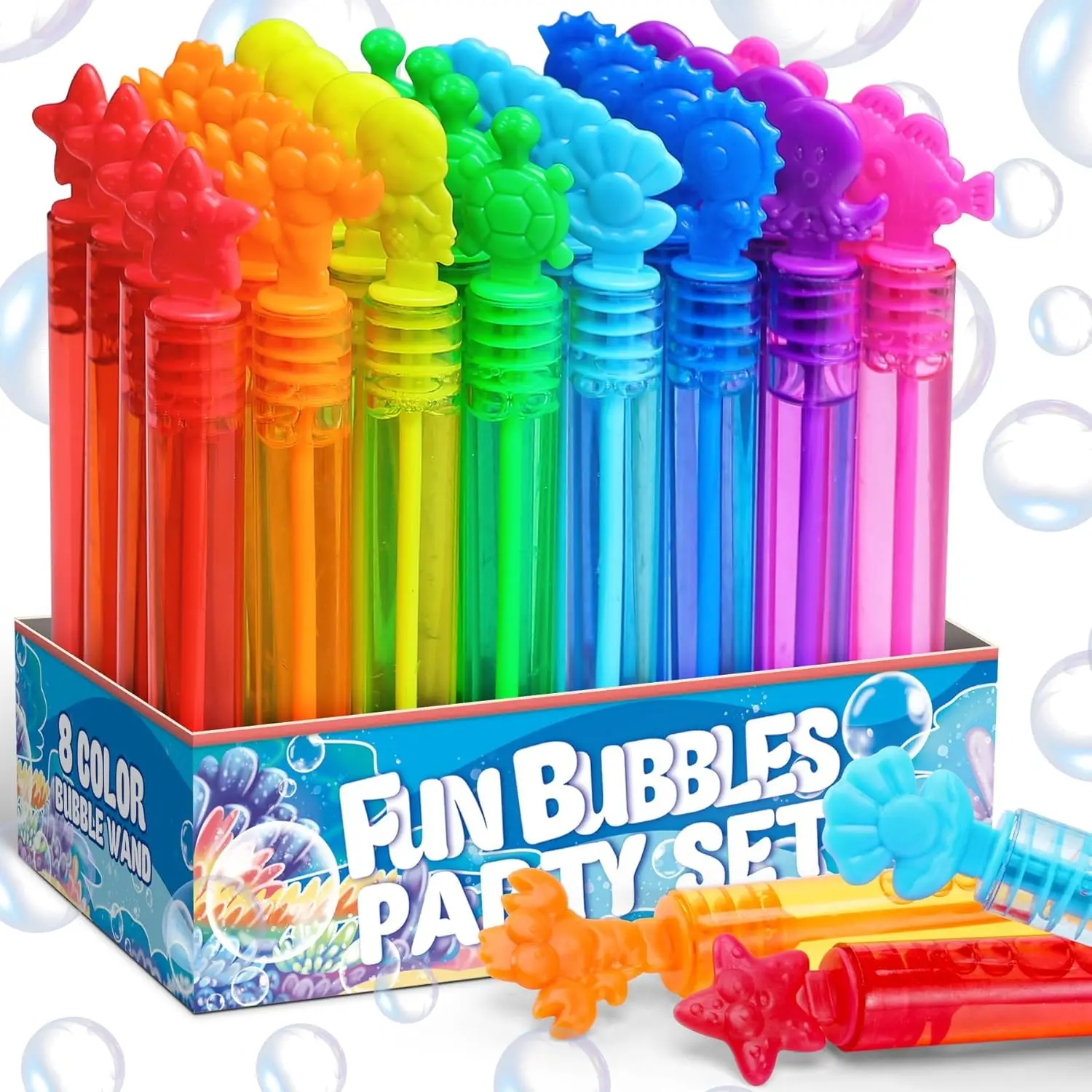 32 Pack Mini Bubble Wands, Ocean Party Favors for Kids
32 Pack Mini Bubble Wands, Ocean Party Favors for Kids