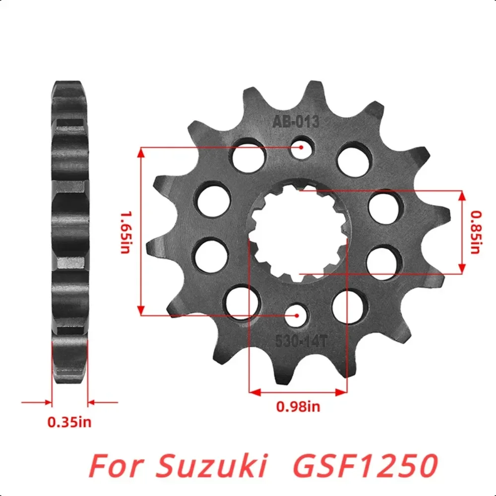 530 17T Motor Front Sprocket Gear Staring Wheel Cam Pinion for Suzuki Road GSF1250 GSF1250SA Bandit Traveller ABS GSF 1250 S
530 17T Motor Front Sprocket Gear Staring Wheel Cam Pinion for Suzuki Road GSF1250 GSF1250SA Bandit Traveller ABS GSF 1250 S