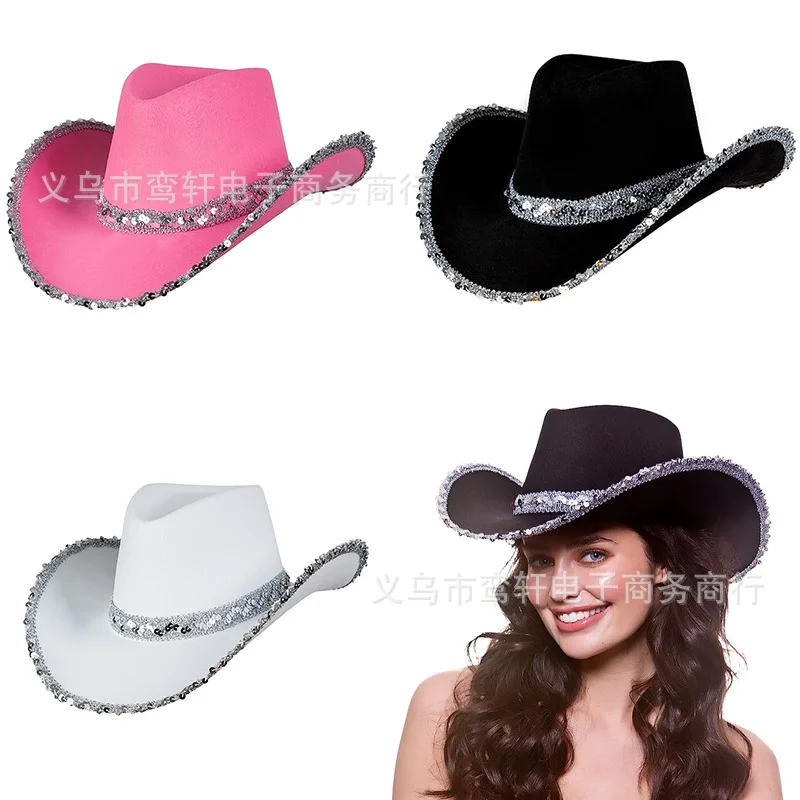 Silver Edge, Halloween Pink Silver Edge Texas Cowboy Hat, Black with Diamonds
Silver Edge, Halloween Pink Silver Edge Texas Cowboy Hat, Black with Diamonds