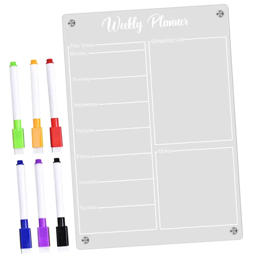 Magnetic Whiteboard Acrylic Planner 6 Pens Small Size Fridge Schedule Kitchen Supplies Memo Reminder Refrigerator Board Dry
Magnetic Whiteboard Acrylic Planner 6 Pens Small Size Fridge Schedule Kitchen Supplies Memo Reminder Refrigerator Board Dry
