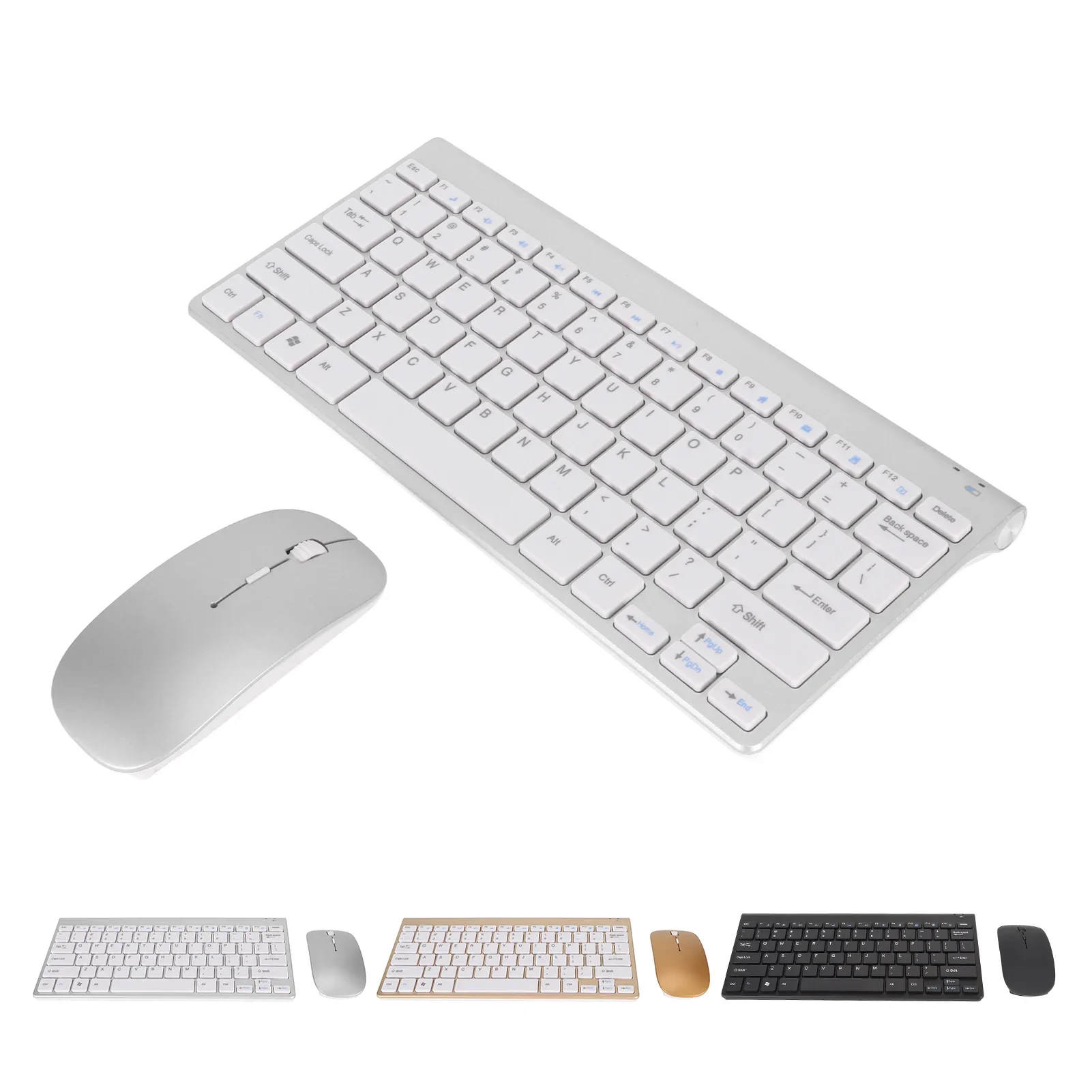 Wireless Keyboard Mouse Kit Slim Wireless Key Mouse Combo Portable Beautiful Power Saving Silent Button LED Indicator for Home
Wireless Keyboard Mouse Kit Slim Wireless Key Mouse Combo Portable Beautiful Power Saving Silent Button LED Indicator for Home