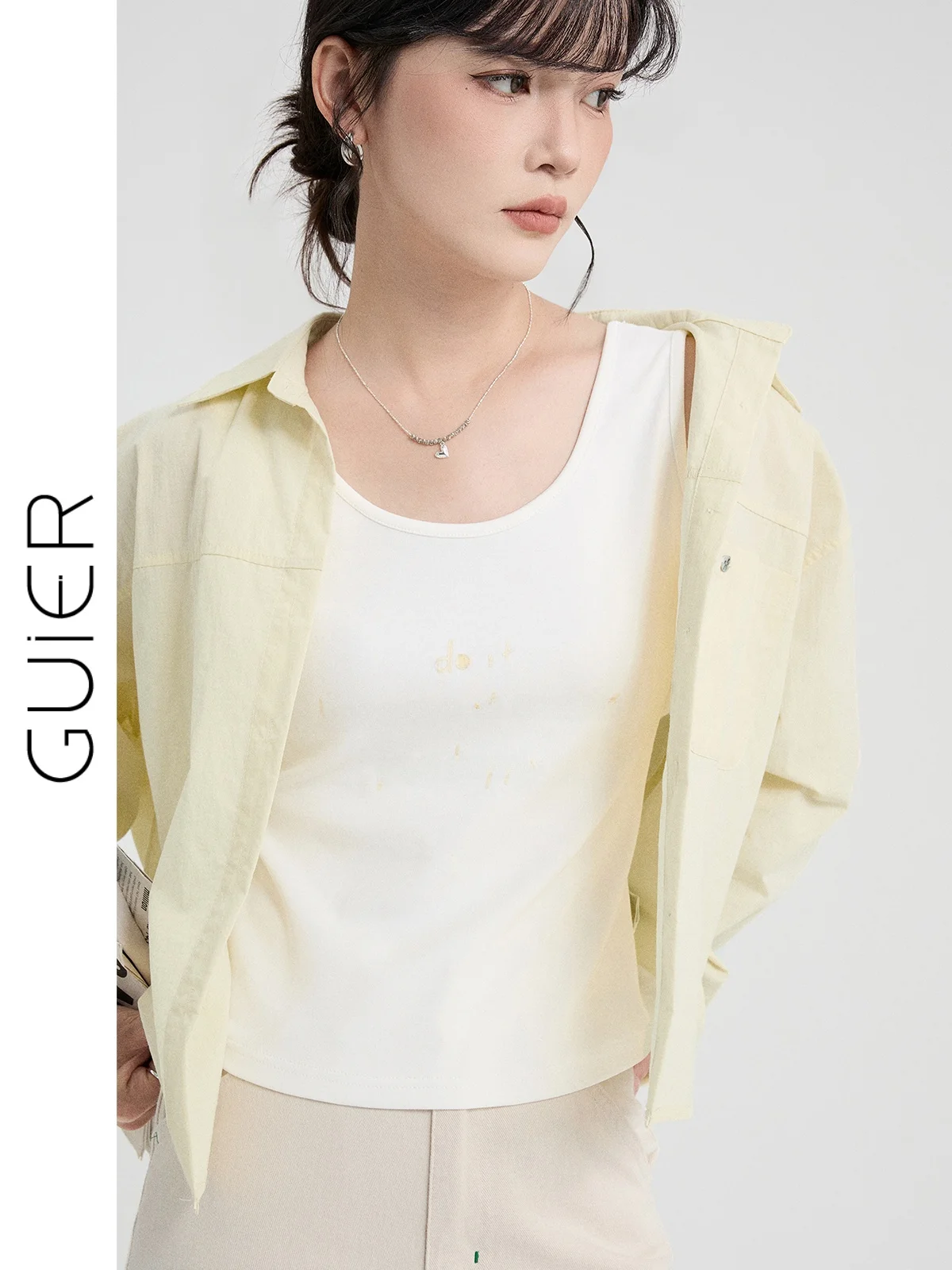 Yellow irt Strap Vest Two-Piece Set Women's Casual Age-Defng High-End Feeling Spring Faion Ensemble by Guier
Yellow irt Strap Vest Two-Piece Set Women's Casual Age-Defng High-End Feeling Spring Faion Ensemble by Guier