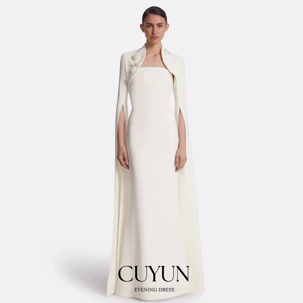 CUYUN Customized Batwing Sleeves Evening Gown Classic Floor Length Pearls Beading Wedding Guest Dresses Formal Event Party Gown
CUYUN Customized Batwing Sleeves Evening Gown Classic Floor Length Pearls Beading Wedding Guest Dresses Formal Event Party Gown