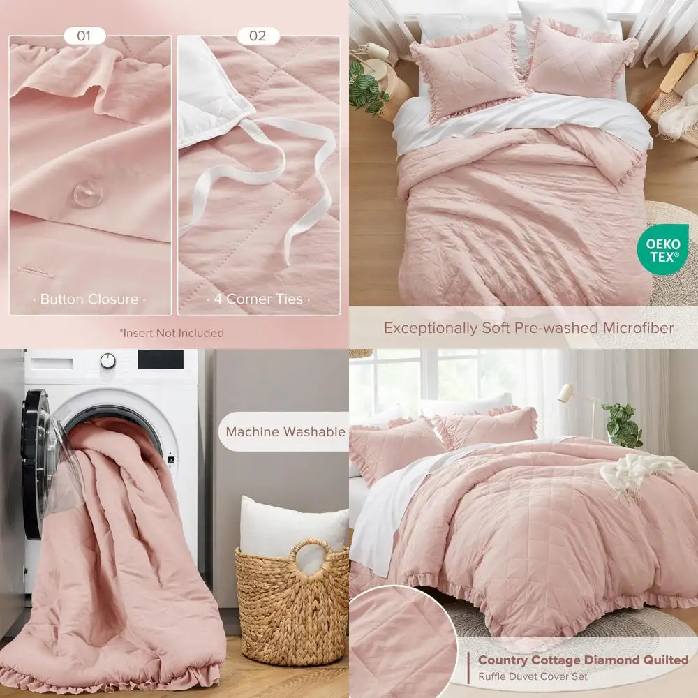 Комплект стеганого пододеяльника King Size с рюшами и бриллиантами — состоящее из 3 предметов, легкое, хлопковое покрытие, предварительно стираное постельное белье из микрофибры с шарами
Комплект стеганого пододеяльника King Size с рюшами и бриллиантами — состоящее из 3 предметов, легкое, хлопковое покрытие, предварительно стираное постельное белье из микрофибры с шарами