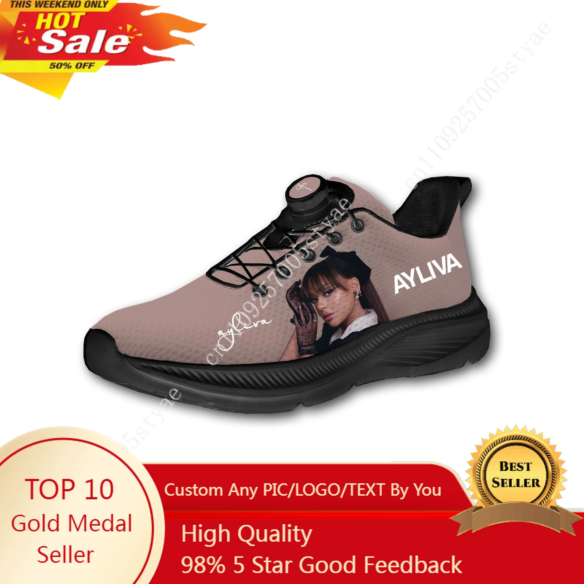 Ayliva Music Singer Mens Womens Running Off-road Shoes Laceless Rotating Button Sports Shoe Hiking Leisure Custom Sneaker
Ayliva Music Singer Mens Womens Running Off-road Shoes Laceless Rotating Button Sports Shoe Hiking Leisure Custom Sneaker