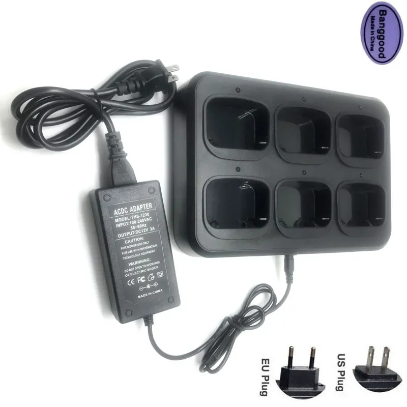 Multi-functional Dock Charger AC/DC Adapter 6-Way Rapid Charging For TYT MD390 MD-390 MD-UV390 RT8 RT81 Radio Walkie Talkie
Multi-functional Dock Charger AC/DC Adapter 6-Way Rapid Charging For TYT MD390 MD-390 MD-UV390 RT8 RT81 Radio Walkie Talkie