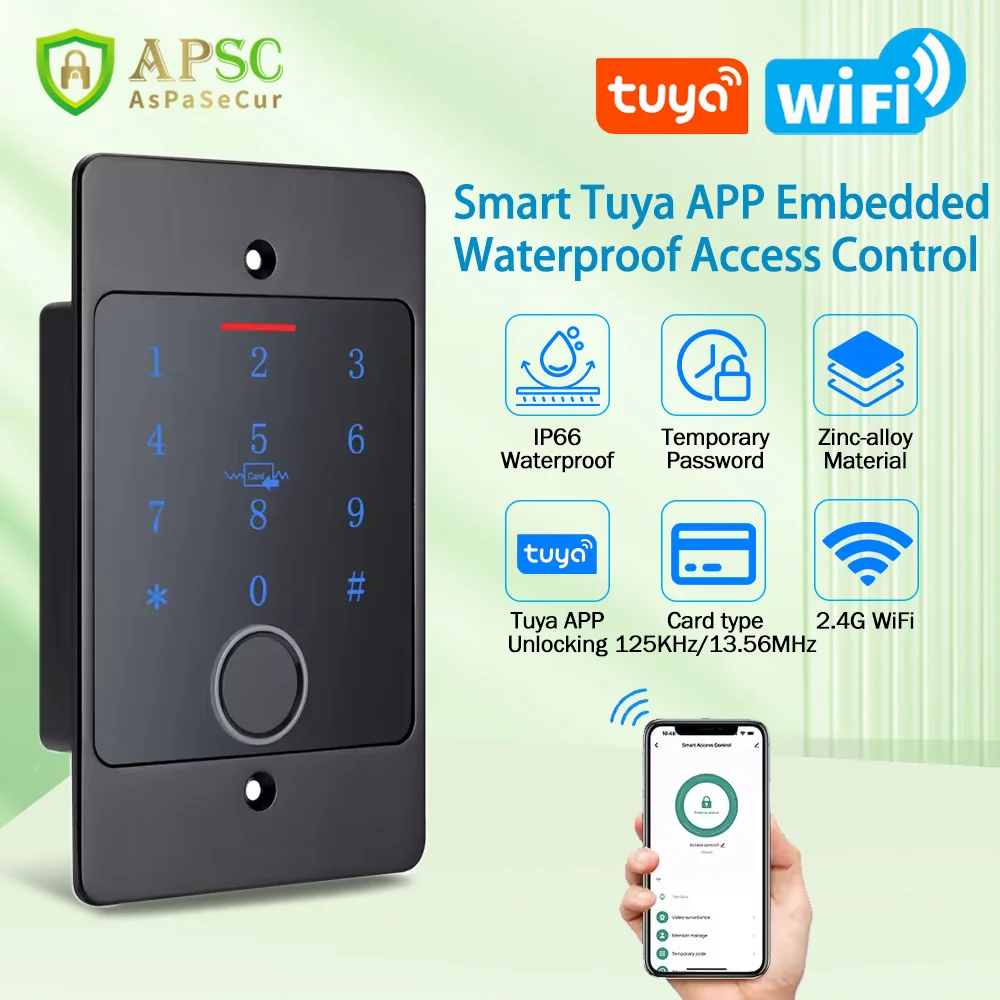 Tuya Wi-Fi клавиатура контроля доступа по отпечаткам пальцев встроенная установка металлическая автономная водонепроницаемая подсветка устройство открывания дверей + чехол
Tuya Wi-Fi клавиатура контроля доступа по отпечаткам пальцев встроенная установка металлическая автономная водонепроницаемая подсветка устройство открывания дверей + чехол