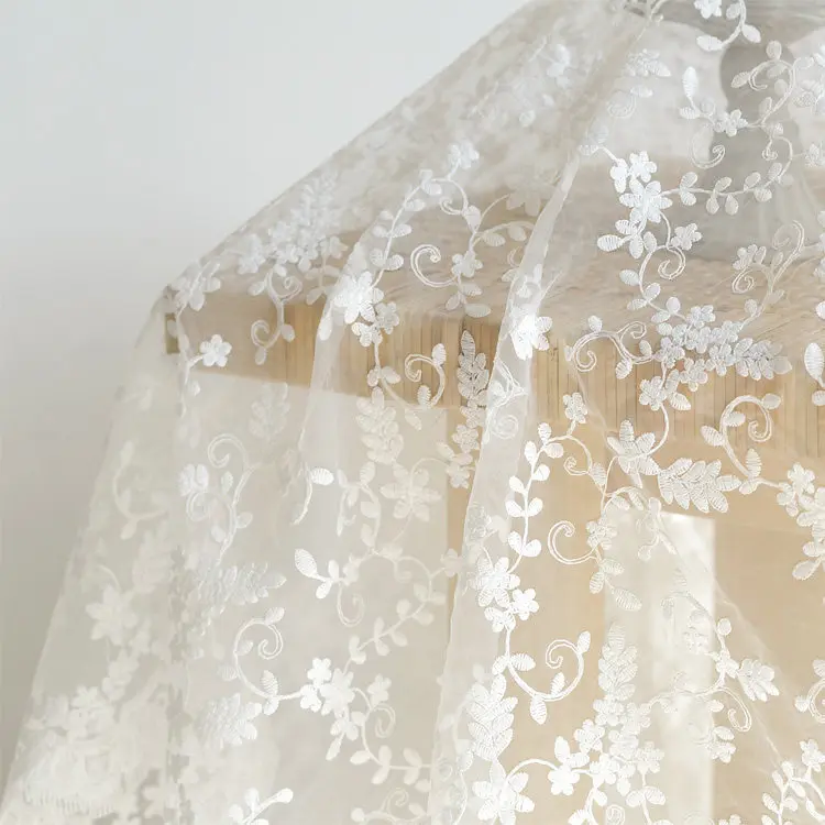Soft White Mesh Embroidery Lace Fabric for Wedding Dress Baby Clothes DIY Sewing Designer Fabric
Soft White Mesh Embroidery Lace Fabric for Wedding Dress Baby Clothes DIY Sewing Designer Fabric