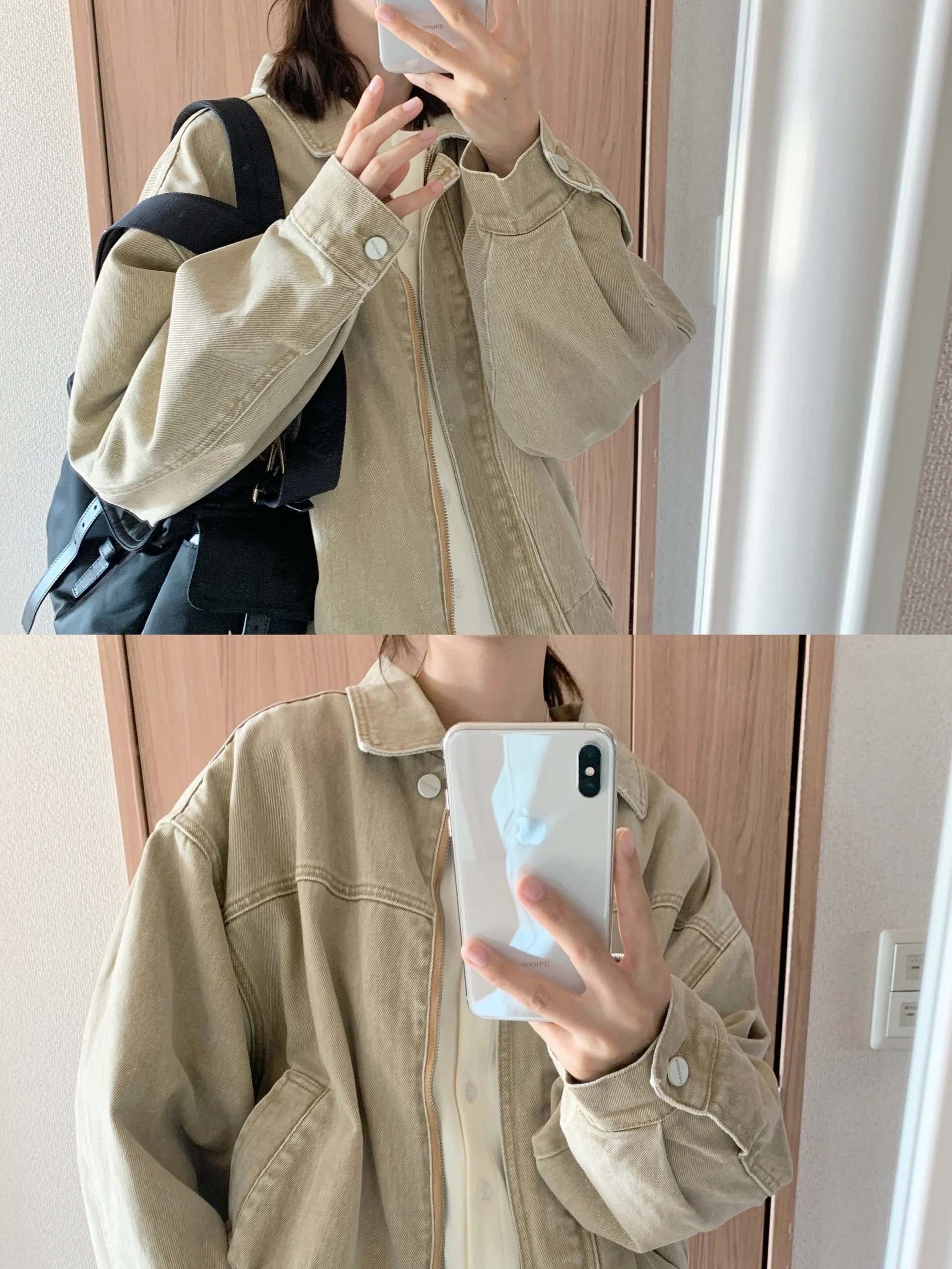 Fretaro Women's Casual Sle Cotton Denim Jaet Light Sand Color Waed In-Sto Outerwear ort Length Zipper Closure
Fretaro Women's Casual Sle Cotton Denim Jaet Light Sand Color Waed In-Sto Outerwear ort Length Zipper Closure