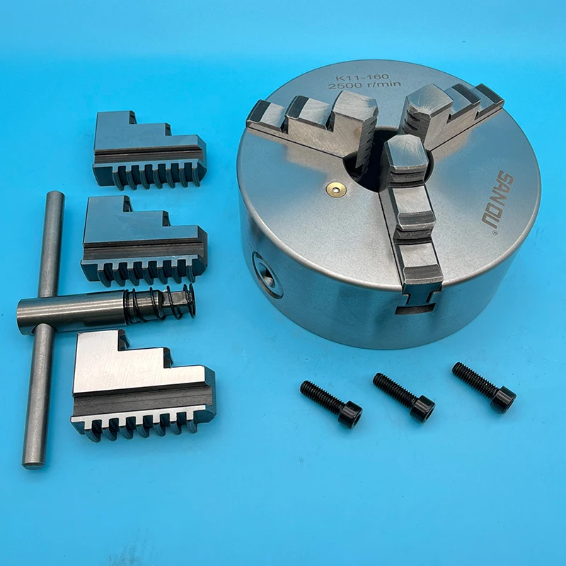 Metal Lathe Chuck 160mm SANOU Brand 3 Jaw Self-Centering Chuck K11-160 Manual Metal Chuck
Metal Lathe Chuck 160mm SANOU Brand 3 Jaw Self-Centering Chuck K11-160 Manual Metal Chuck