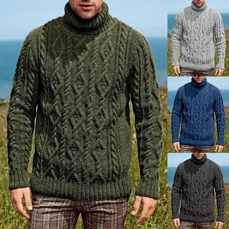 2023 Fashion European and American Sweaters Men's High Neck Knitted Sweaters Men's New Casual Knitwear
2023 Fashion European and American Sweaters Men's High Neck Knitted Sweaters Men's New Casual Knitwear