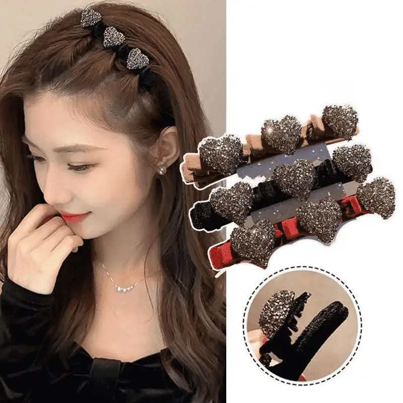 2pcs Bangs Side Clip Crystal Love Heart Hair Braiding Hairpins Women Girls Clip Bangs Barrettes Hair Accessories
2pcs Bangs Side Clip Crystal Love Heart Hair Braiding Hairpins Women Girls Clip Bangs Barrettes Hair Accessories