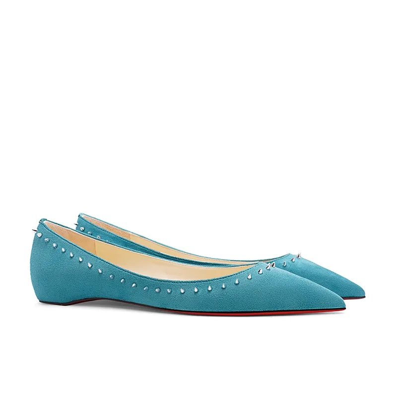 Women Leather Fllats Shoes Luxury Hidden 1CM Low Heels with Rivet Sheep Skin Leahter Flat Sandals Shallow Women Red Bottom Shoes
Women Leather Fllats Shoes Luxury Hidden 1CM Low Heels with Rivet Sheep Skin Leahter Flat Sandals Shallow Women Red Bottom Shoes