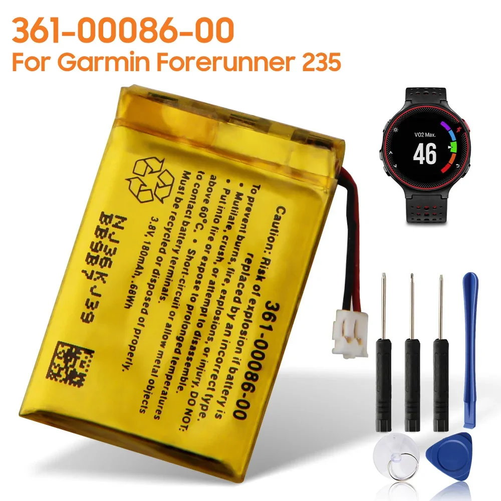 Replacement Battery 361-00086-00 For Garmin Forerunner 225 630 235 220 645 735 Forerunner235 Vivoactive 4 4S 361-00086-10 180mAh
Replacement Battery 361-00086-00 For Garmin Forerunner 225 630 235 220 645 735 Forerunner235 Vivoactive 4 4S 361-00086-10 180mAh
