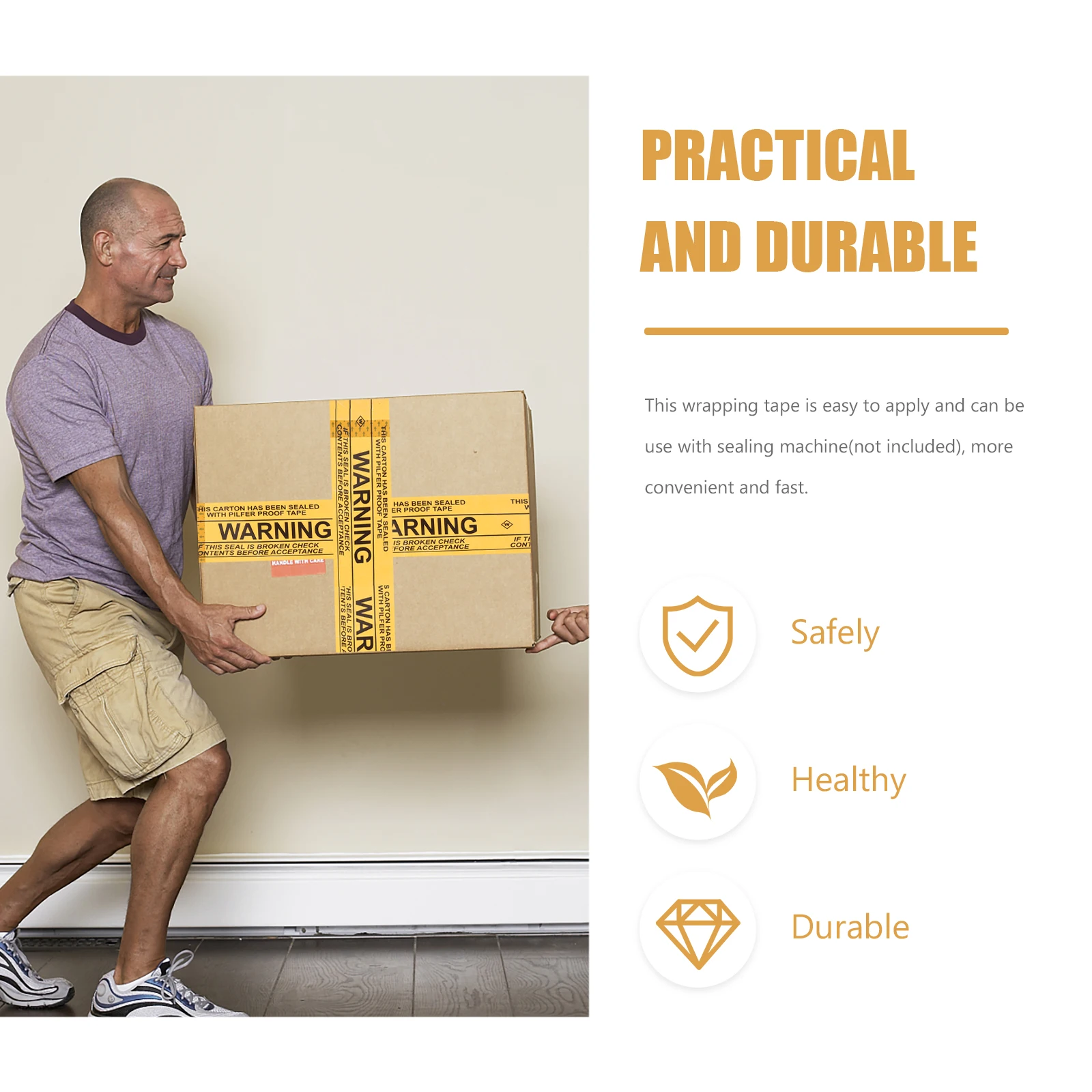 Warning Packaging Transparent Packing Adhesive Sealing for Shipping Delivery Boxes Sticker Dispenser Creative
Warning Packaging Transparent Packing Adhesive Sealing for Shipping Delivery Boxes Sticker Dispenser Creative