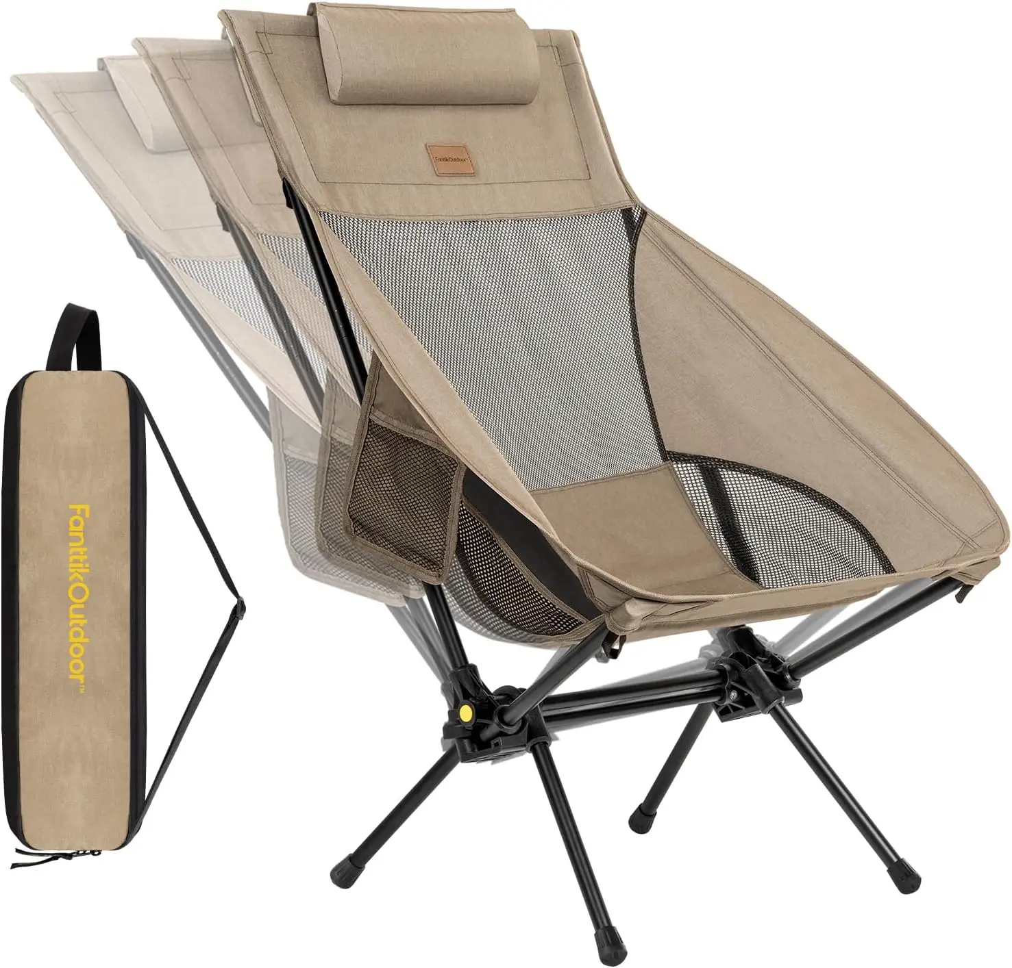 Lightweight Portable Rocking Camping Chair with Carry Bag, 250 lbs Capacity, Khaki
Lightweight Portable Rocking Camping Chair with Carry Bag, 250 lbs Capacity, Khaki