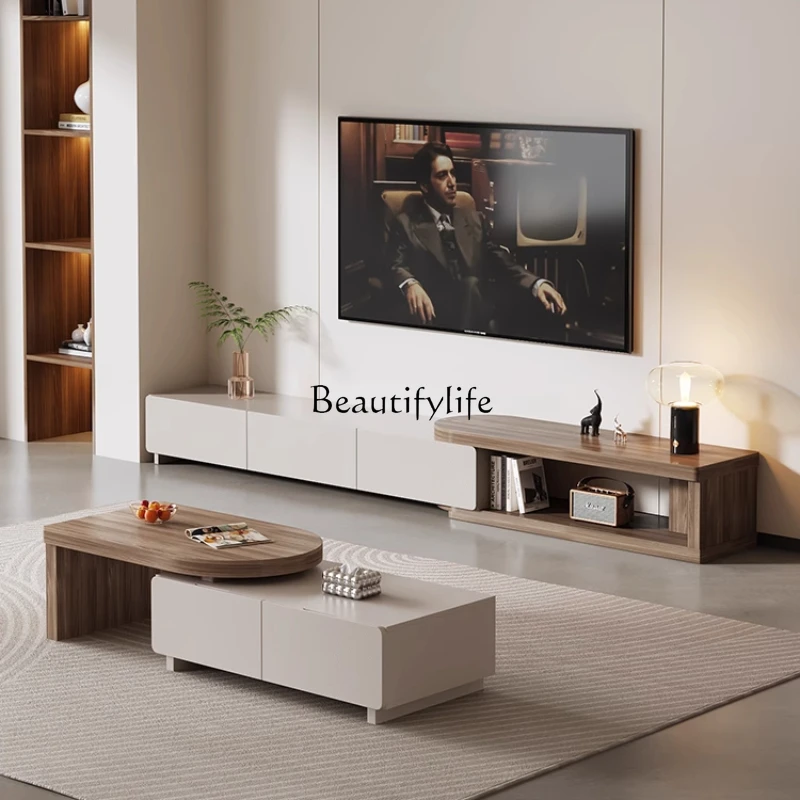Telescopic TV cabinet Modern simple TV cabinet Coffee table combination living room
Telescopic TV cabinet Modern simple TV cabinet Coffee table combination living room