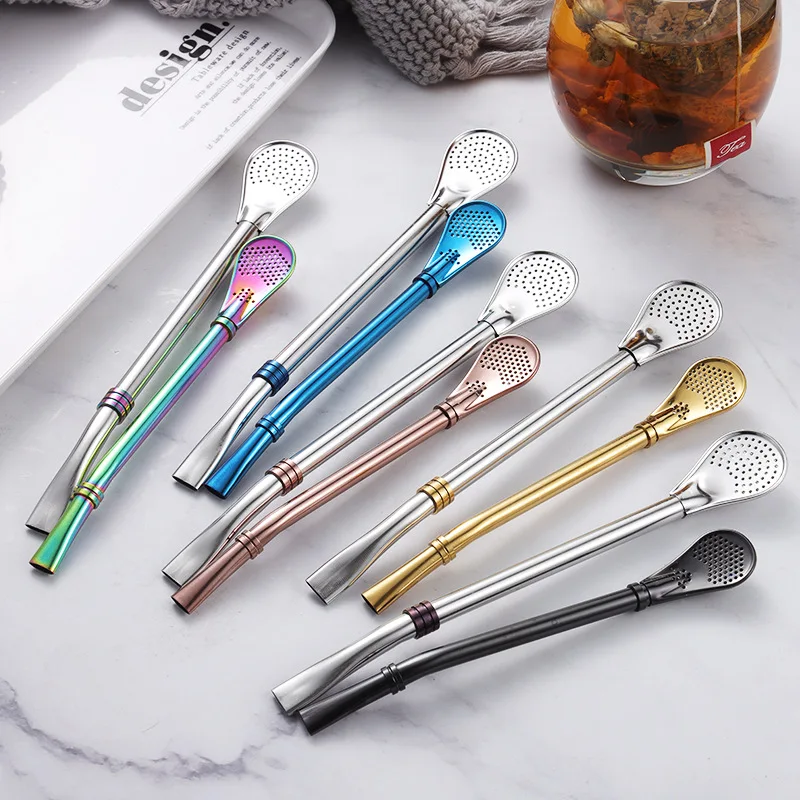 Straw Spoon Stainless Steel Creative Filter Straw Spoon Coffee Stirring Flower Tea Juice Filter Metal Drinking Tube
Straw Spoon Stainless Steel Creative Filter Straw Spoon Coffee Stirring Flower Tea Juice Filter Metal Drinking Tube