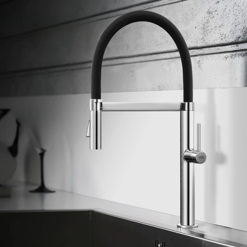 304 stainless steel pull-up kitchen faucet, cold and hot vegetable basin sink, universal faucet, vertical type
304 stainless steel pull-up kitchen faucet, cold and hot vegetable basin sink, universal faucet, vertical type