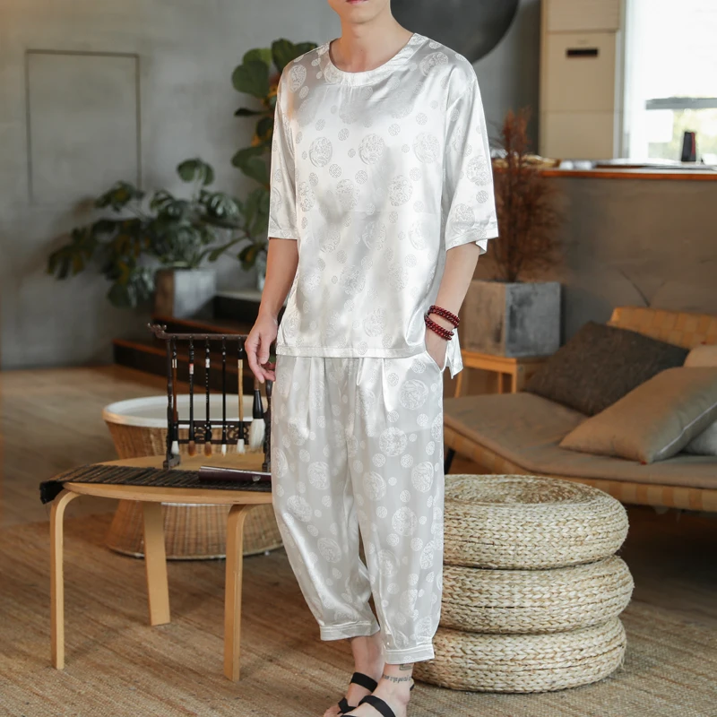 M-5XL Plus Size Mens Ankle Pants Sets 2 Piece Outfits Chinese Style Summer Streetwear Tracksuits Casual Shirt and Pants Set Male
M-5XL Plus Size Mens Ankle Pants Sets 2 Piece Outfits Chinese Style Summer Streetwear Tracksuits Casual Shirt and Pants Set Male
