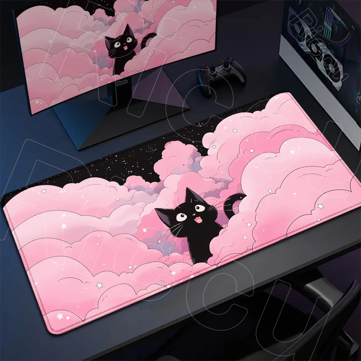 Kawaii Black Cat Mousepad Non-slip Keyboardpad 35x80cm Lock Edge Extended Mouse Pad Pink Cloud Office Desktop Protection Mat Rug
Kawaii Black Cat Mousepad Non-slip Keyboardpad 35x80cm Lock Edge Extended Mouse Pad Pink Cloud Office Desktop Protection Mat Rug