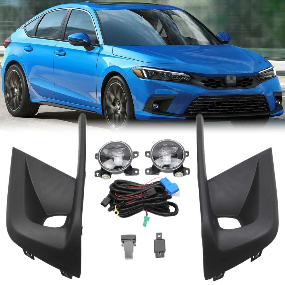 Светодиодные противотуманные фары для Honda Civic Hatchback/Sedan/Sport/Touring/LX/EX 2022+ Бамперная лампа с жгутом переключателя Комплект проводки безеля
Светодиодные противотуманные фары для Honda Civic Hatchback/Sedan/Sport/Touring/LX/EX 2022+ Бамперная лампа с жгутом переключателя Комплект проводки безеля